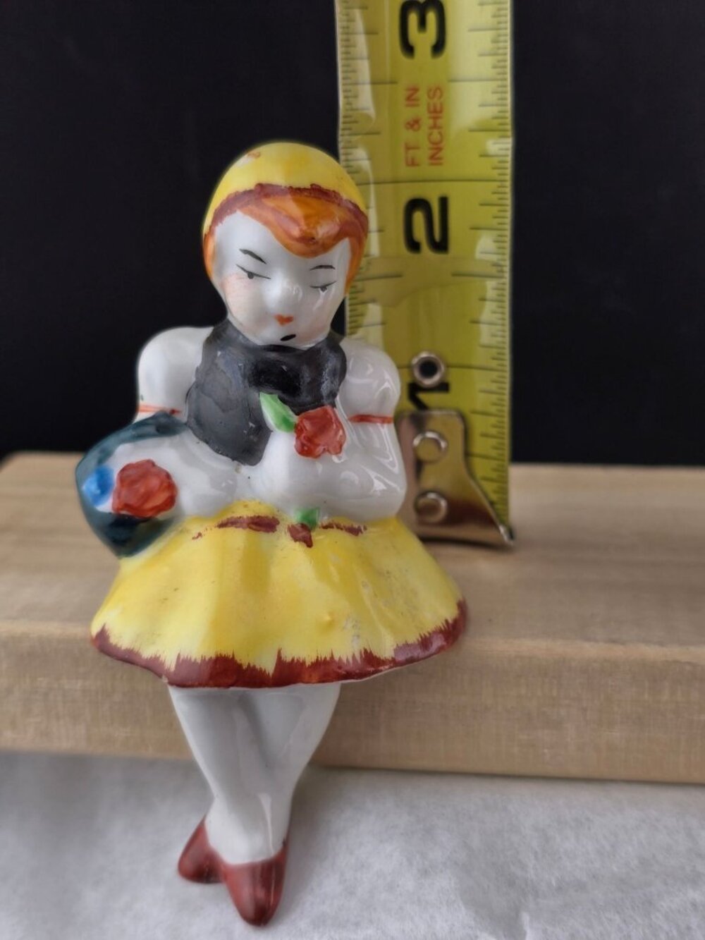 Vintage Porcelain Boy & Girl Shelf Sitter Figures Occupied Japan - Picture 10 of 15
